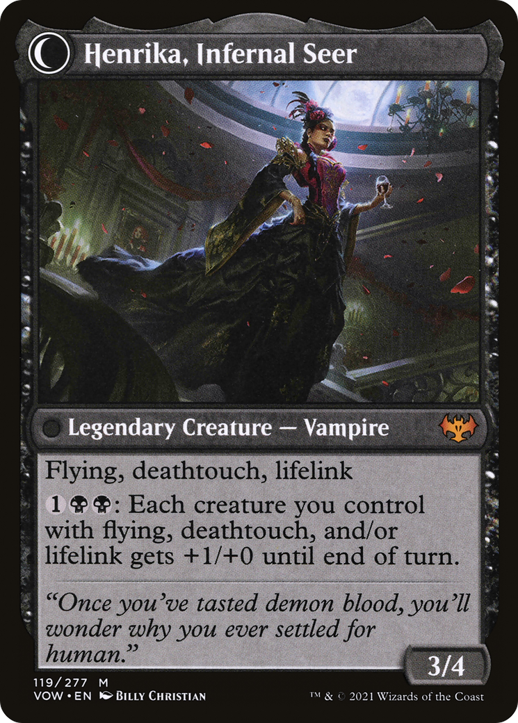 Henrika Domnathi // Henrika, Infernal Seer (VOW-119) - Innistrad: Crimson Vow: (Double Faced Transform) Foil