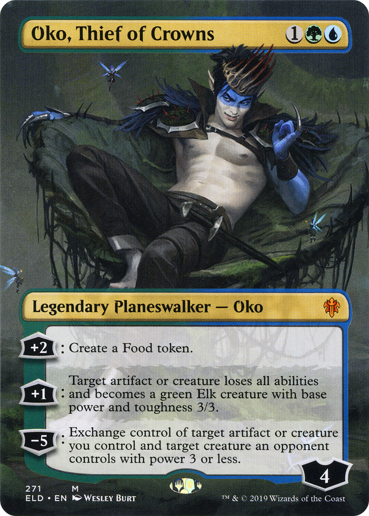 Oko, Thief of Crowns (ELD-271) - Throne of Eldraine (Borderless) Foil