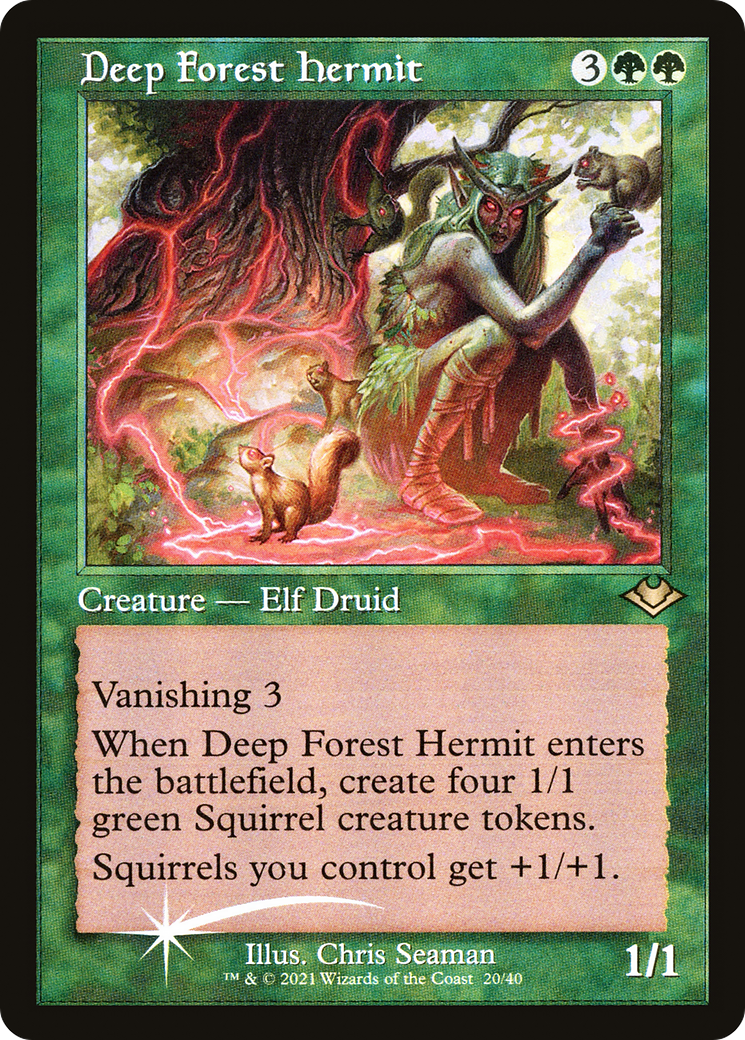 Deep Forest Hermit (MH1-020) - Modern Horizons 1 Timeshifts Etched Foil