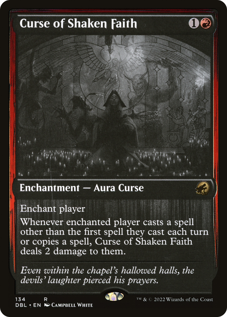 Curse of Shaken Faith (DBL-134) - Innistrad: Double Feature Foil