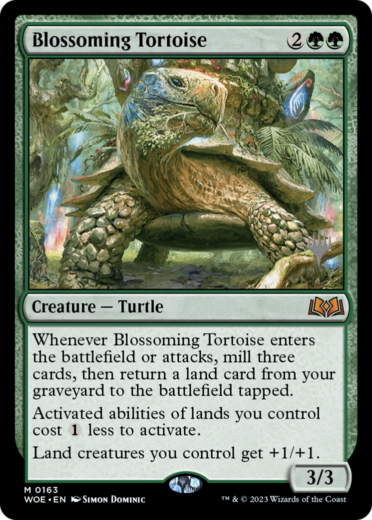 Blossoming Tortoise (PPWOE-163P) - Wilds of Eldraine Promos Foil