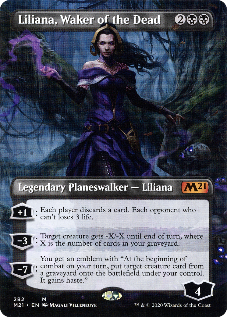 Liliana, Waker of the Dead (M21-282) - Core Set 2021 (Borderless)