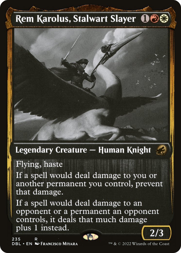 Rem Karolus, Stalwart Slayer (DBL-235) - Innistrad: Double Feature Foil