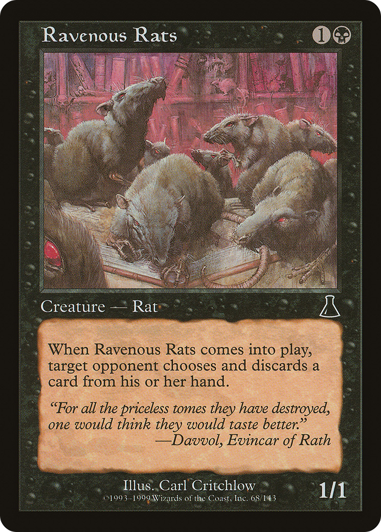 Ravenous Rats (UDS-068) - Urza's Destiny Foil