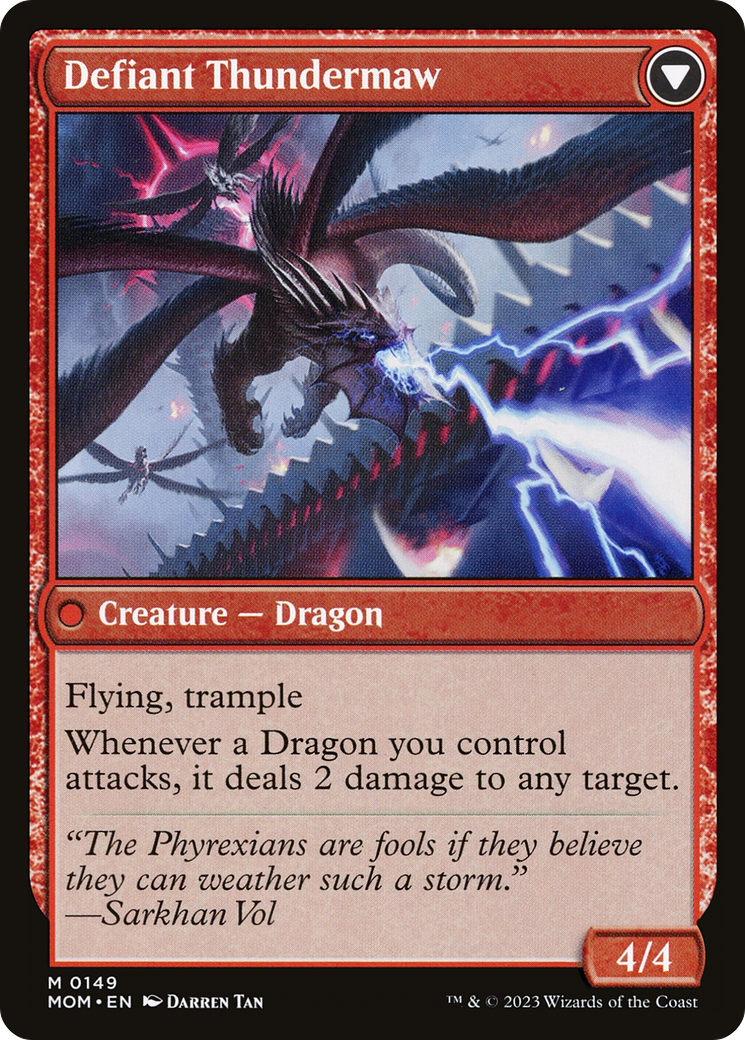 Invasion of Tarkir // Defiant Thundermaw (MOM-149) - March of the Machine