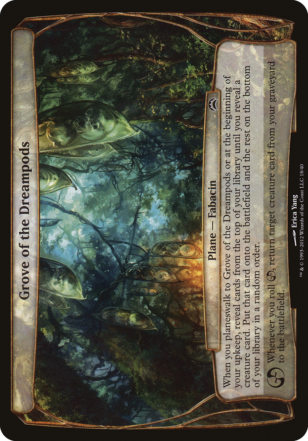 Grove of the Dreampods (OVER-018) - Planechase 2012 Planes