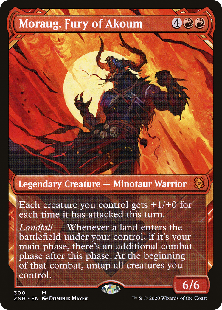 Moraug, Fury of Akoum (ZNR-300) - Zendikar Rising: (Showcase)