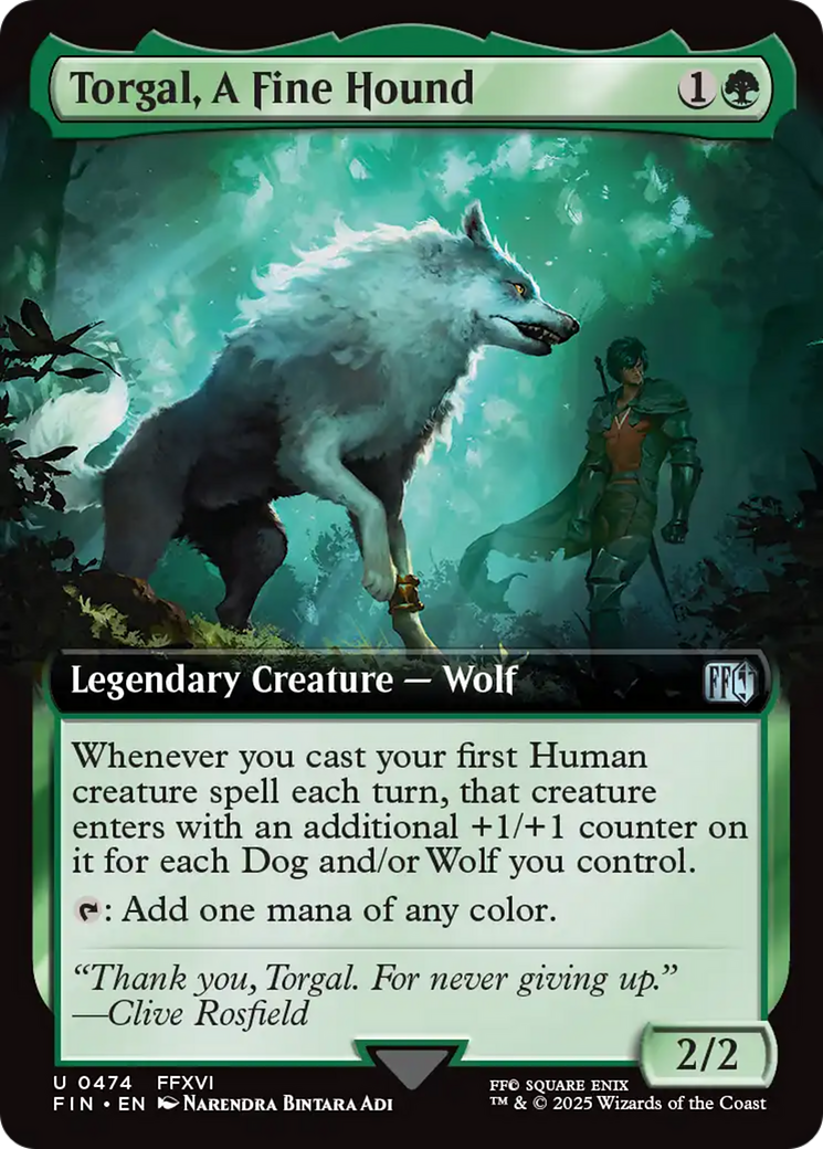 Torgal, A Fine Hound (FIN-474) - FINAL FANTASY: (Extended Art) Foil