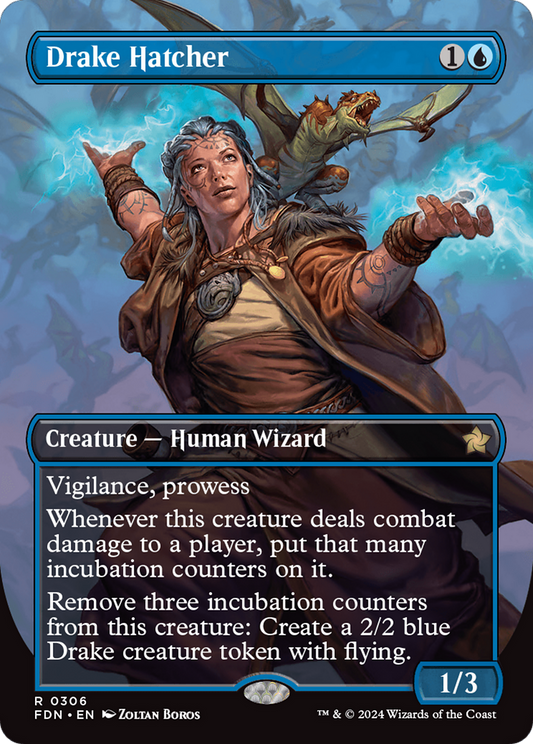 Drake Hatcher (Borderless) (FDN-306) - Foundations (Borderless) Foil
