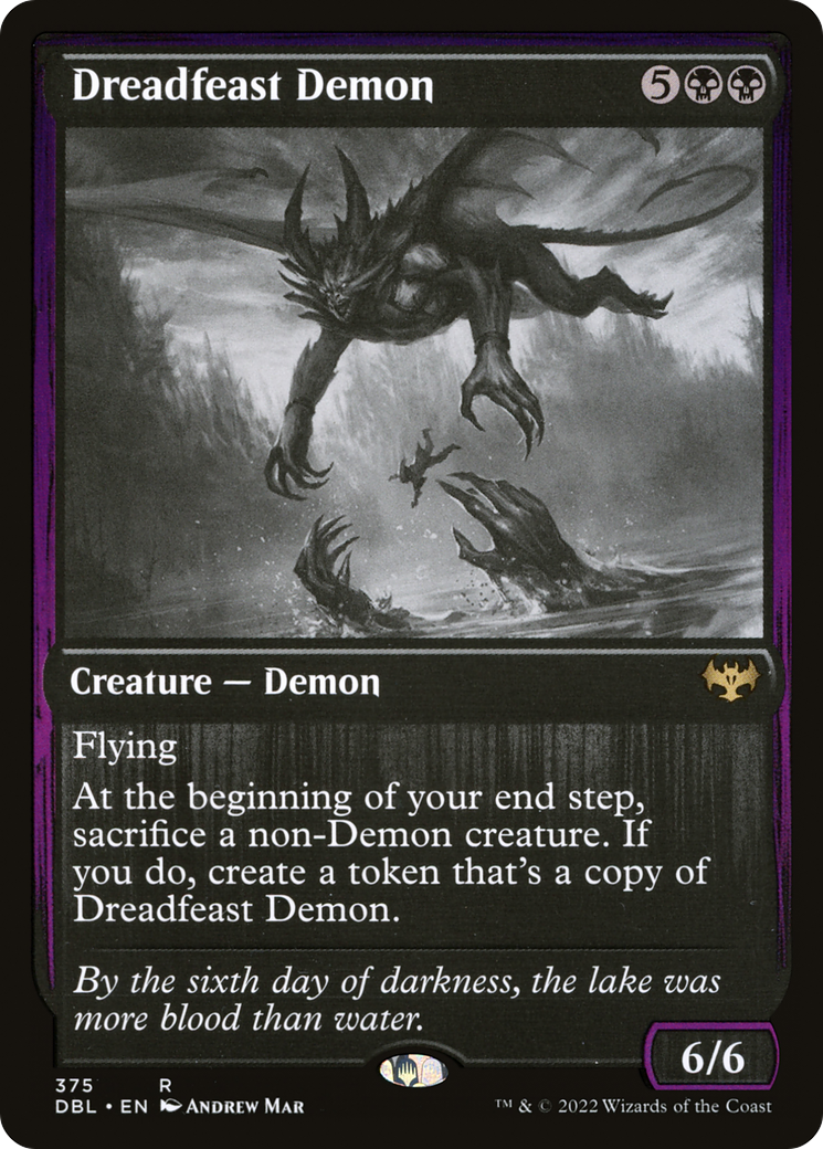 Dreadfeast Demon (DBL-375) - Innistrad: Double Feature Foil