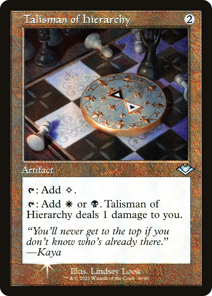 Talisman of Hierarchy (MH1-036) - Modern Horizons 1 Timeshifts Foil