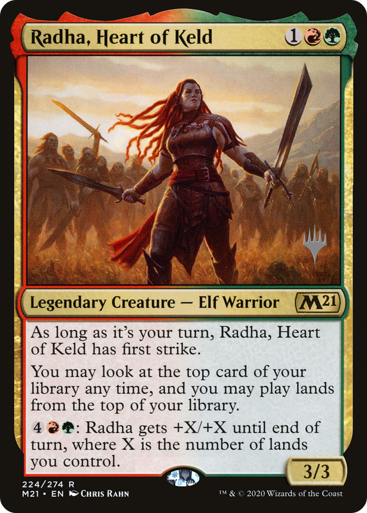Radha, Heart of Keld (PPM21-224) - Core Set 2021 Promos Foil