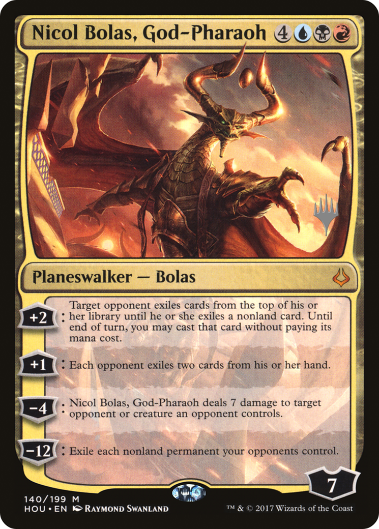 Nicol Bolas, God-Pharaoh (PPSTX-140P) - Hour of Devastation Promos