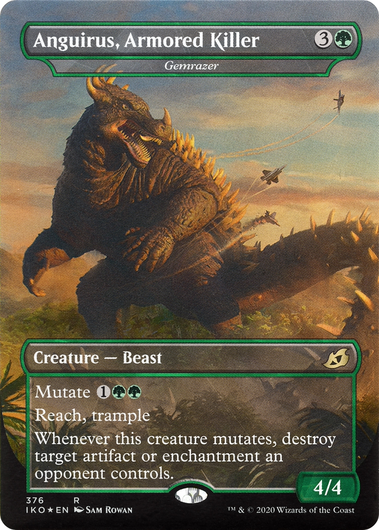 Gemrazer (IKO-376) - Ikoria: Lair of Behemoths / Anguirus, Armored Killer (Borderless) Foil