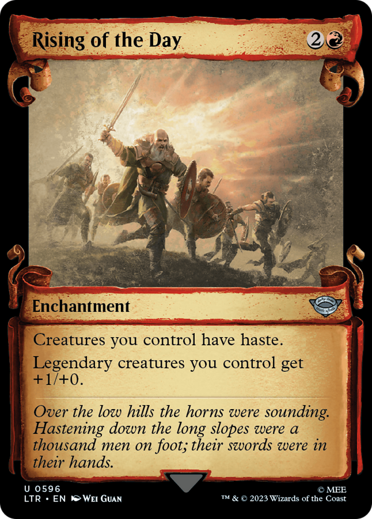 Rising of the Day (LTR-596) - The Lord of the Rings: Tales of Middle-earth: (Showcase) Foil
