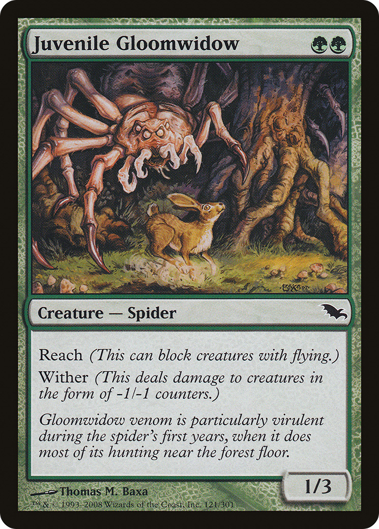 Juvenile Gloomwidow (SHM-121) - Shadowmoor Foil