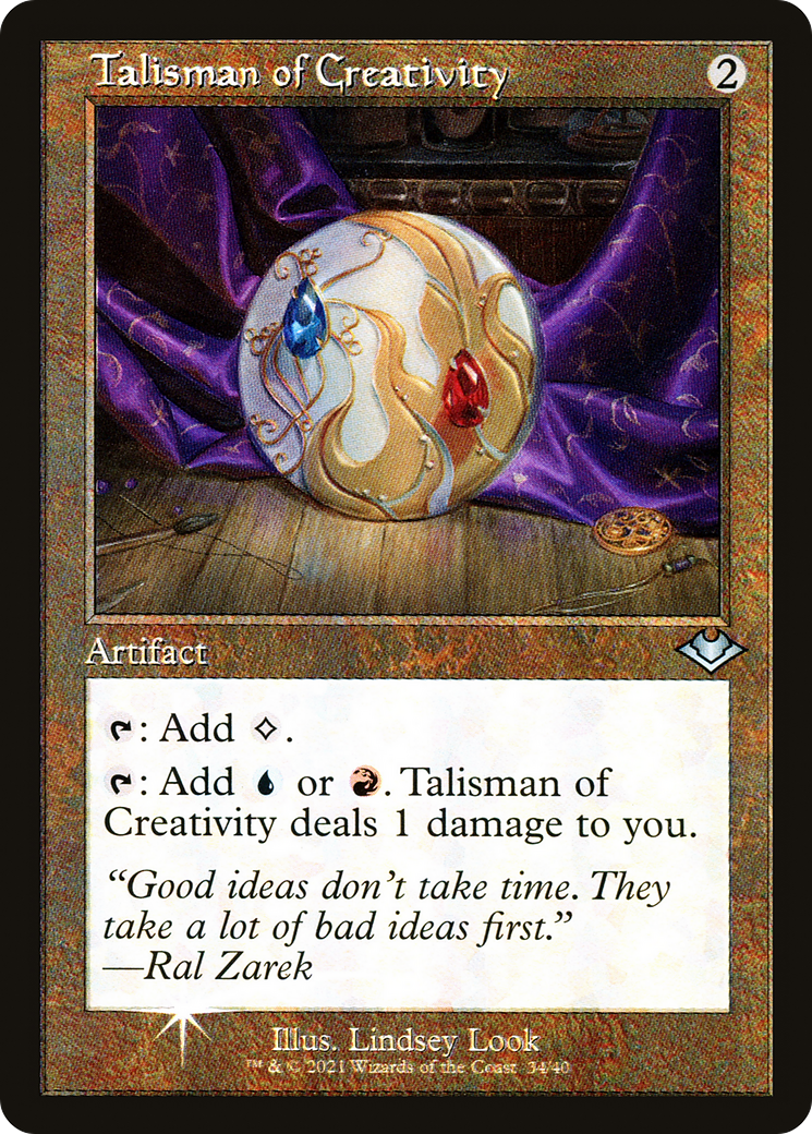 Talisman of Creativity (MH1-034) - Modern Horizons 1 Timeshifts Foil