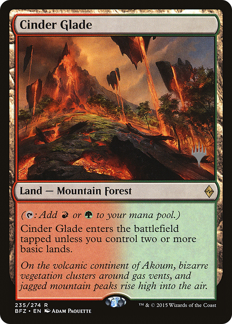 Cinder Glade (PPKHM-235P) - Battle for Zendikar Promos Foil