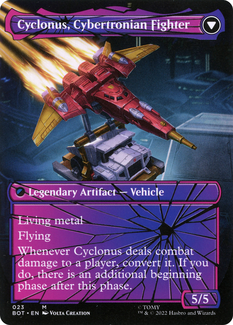 Cyclonus, the Saboteur // Cyclonus, Cybertronian Fighter (BOT-023) - Transformers: (convertdfc, shatteredglass) (Borderless) Foil