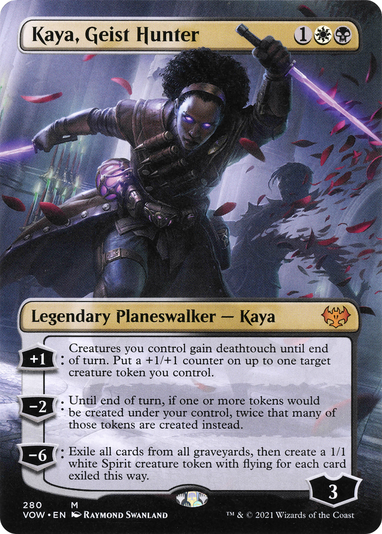 Kaya, Geist Hunter (VOW-280) - Innistrad: Crimson Vow (Borderless) Foil