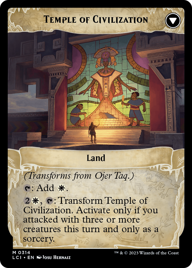 Ojer Taq, Deepest Foundation // Temple of Civilization (LCI-314) - The Lost Caverns of Ixalan: (Showcase) Foil