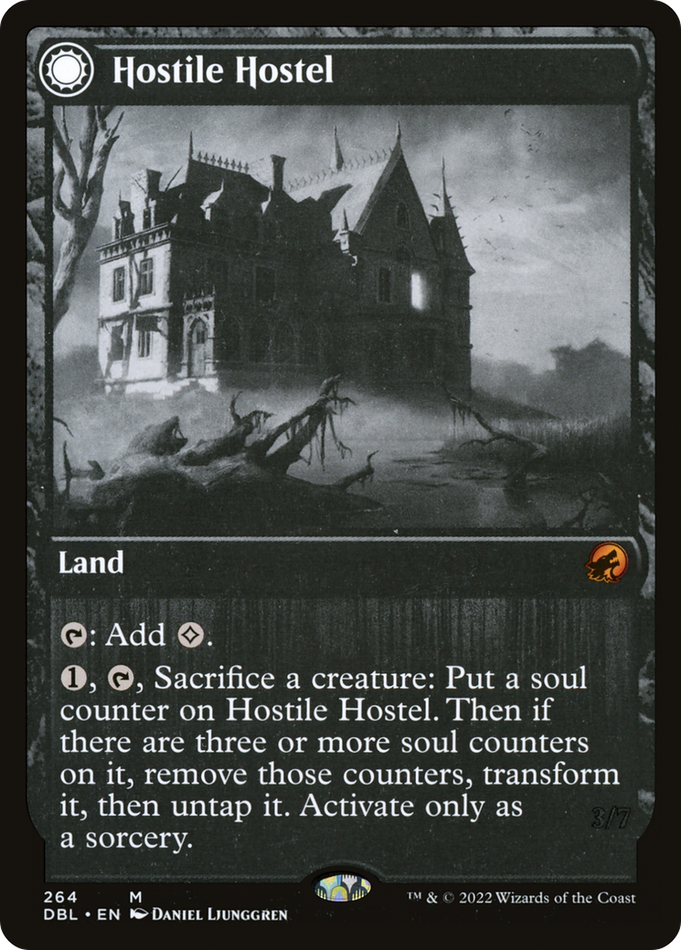 Hostile Hostel // Creeping Inn (DBL-264) - Innistrad: Double Feature: (Double Faced Transform) Foil