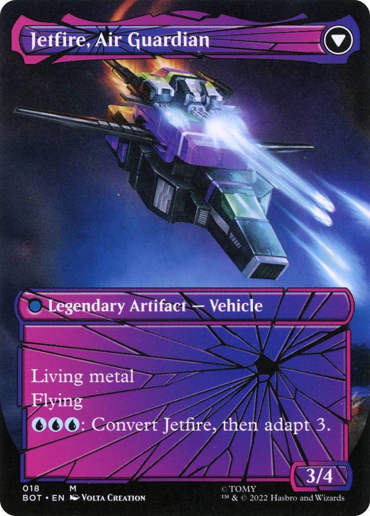 Jetfire, Ingenious Scientist // Jetfire, Air Guardian (BOT-018) - Transformers: (convertdfc, shatteredglass) (Borderless) Foil