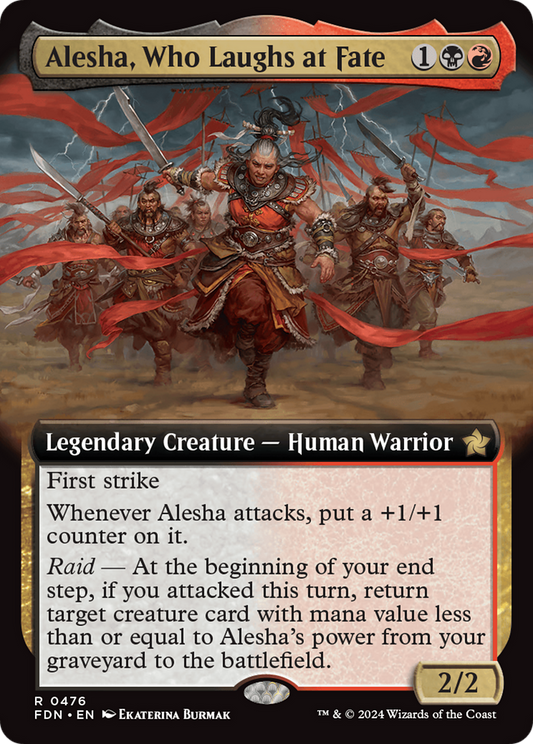 Alesha, Who Laughs at Fate (Extended Art) (FDN-476) - Foundations: (Extended Art) Foil