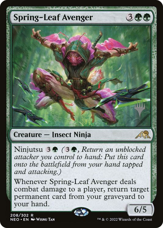 Spring-Leaf Avenger (PPNEO-208) - Kamigawa: Neon Dynasty Promos Foil
