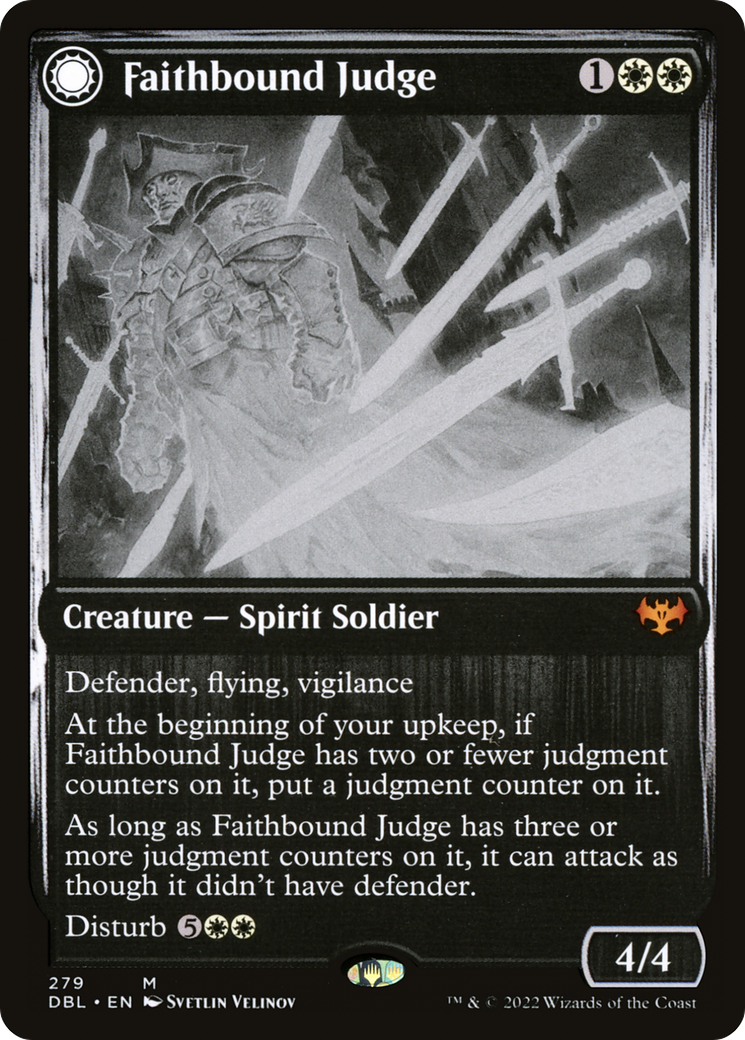 Faithbound Judge // Sinner's Judgment (DBL-279) - Innistrad: Double Feature: (Double Faced Transform) Foil