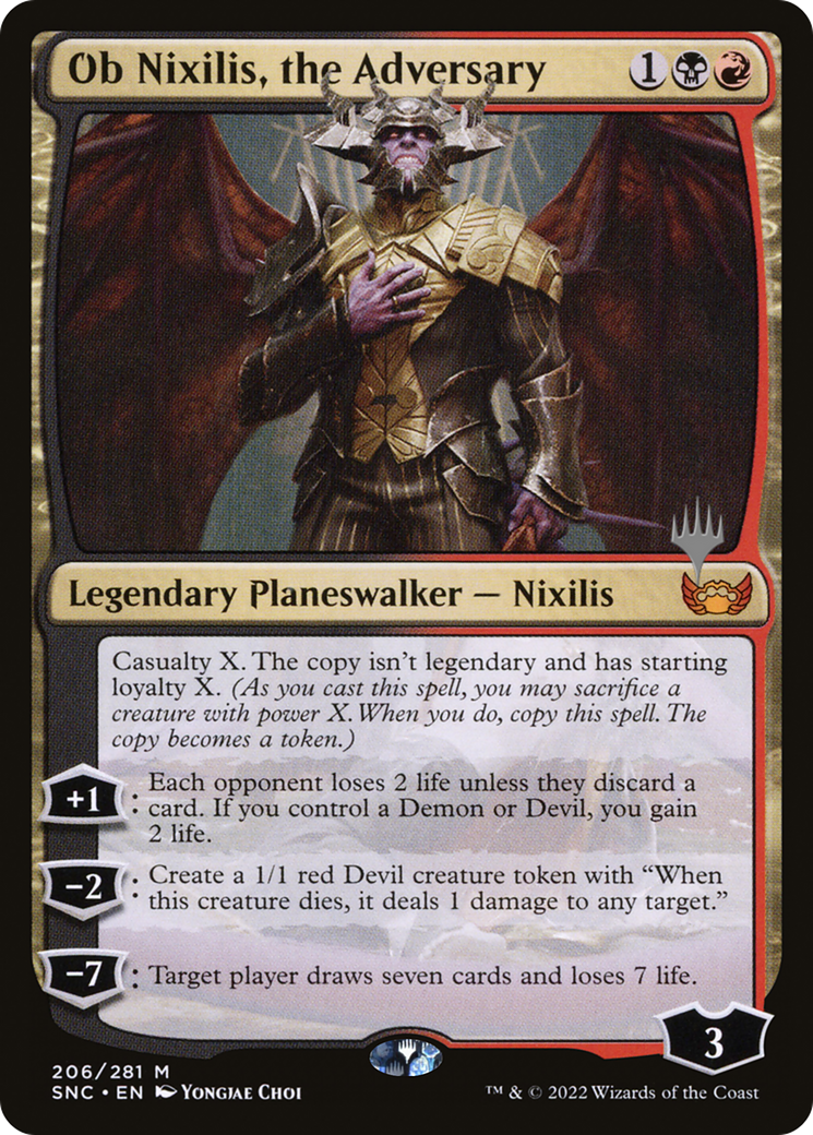 Ob Nixilis, the Adversary (PPSNC-206) - Streets of New Capenna Promos Foil