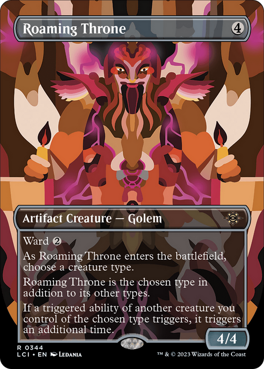 Roaming Throne (LCI-344) - The Lost Caverns of Ixalan (Borderless) Foil