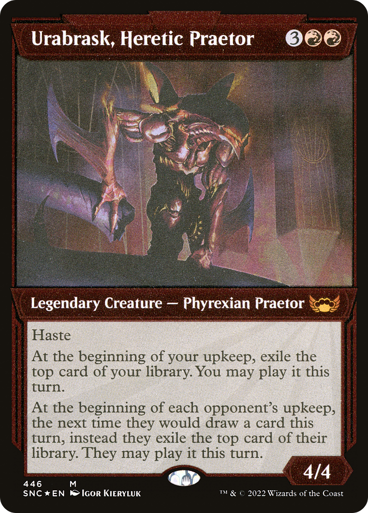 Urabrask, Heretic Praetor (SNC-446) - Streets of New Capenna: (Showcase) Foil