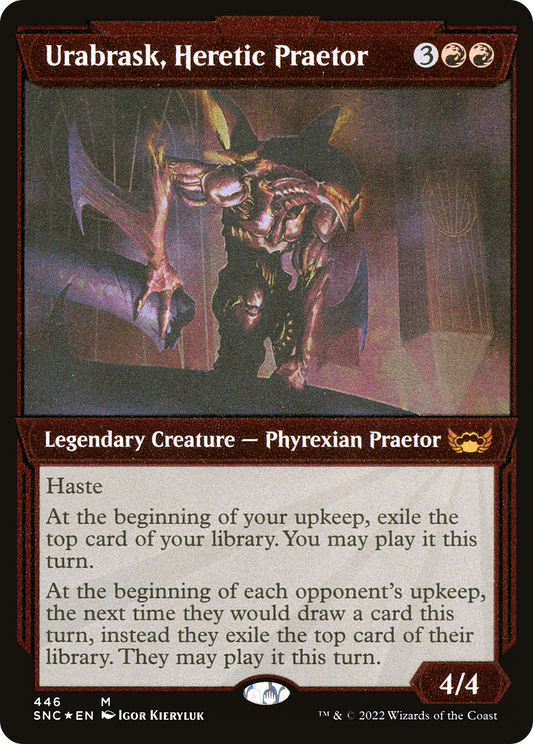 Urabrask, Heretic Praetor (SNC-446) - Streets of New Capenna: (Showcase) Foil