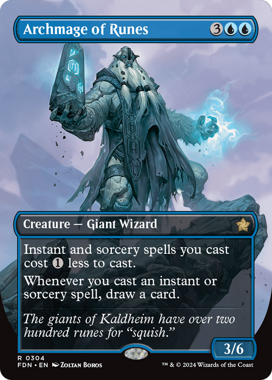 Archmage of Runes (Borderless) (FDN-304) - Foundations (Borderless)