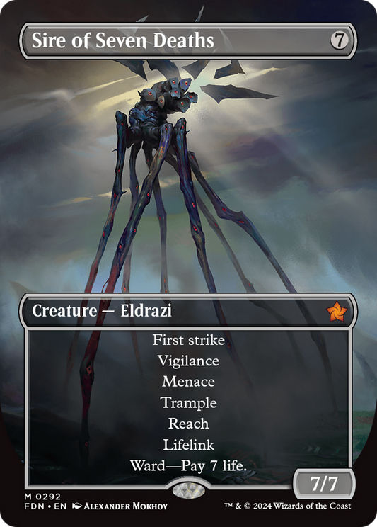 Sire of Seven Deaths (Borderless) (FDN-292) - Foundations (Borderless) Foil