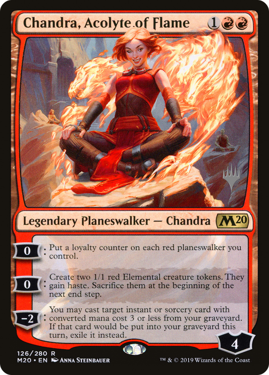 Chandra, Acolyte of Flame (PPM20-126P) - Core Set 2020 Promos Foil