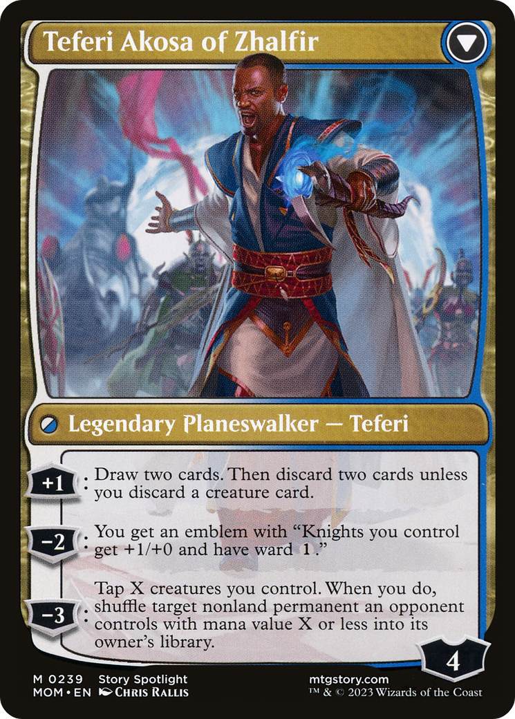 Invasion of New Phyrexia // Teferi Akosa of Zhalfir (MOM-239) - March of the Machine Foil