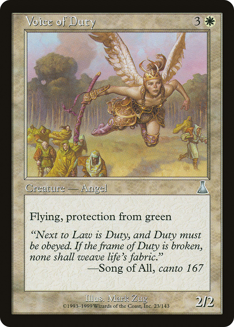 Voice of Duty (UDS-023) - Urza's Destiny Foil