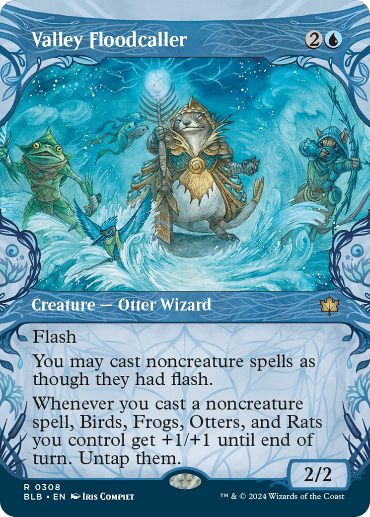 Valley Floodcaller (BLB-308) - Bloomburrow: (Showcase) (Borderless)