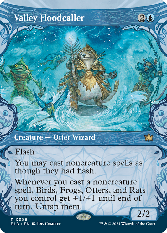 Valley Floodcaller (BLB-308) - Bloomburrow: (Showcase) (Borderless)