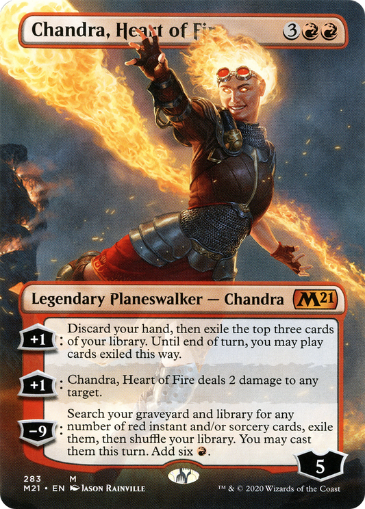 Chandra, Heart of Fire (M21-283) - Core Set 2021 (Borderless) Foil