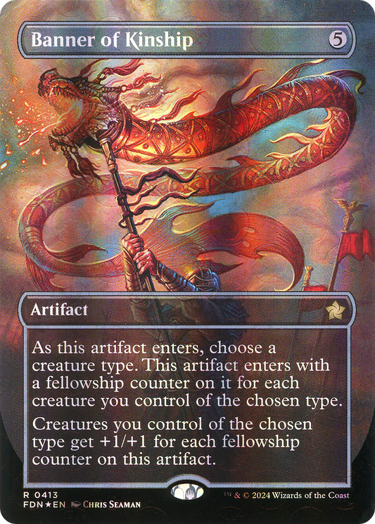 Banner of Kinship (Borderless) (Mana Foil) (FDN-413) - Foundations (Borderless) Foil