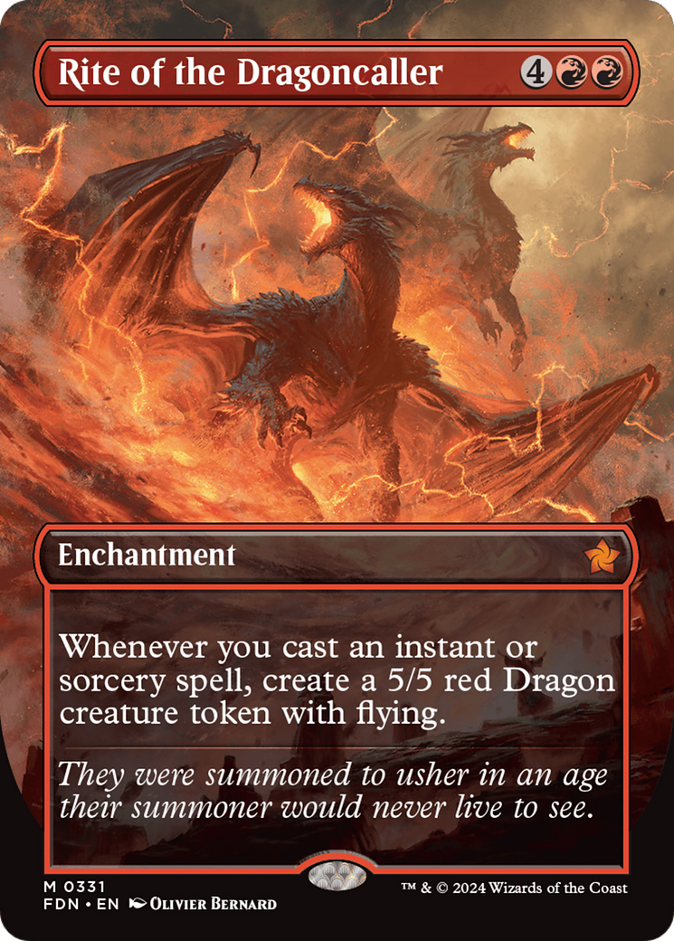 Rite of the Dragoncaller (FDN-331) - Foundations: (enchantment) (Borderless)