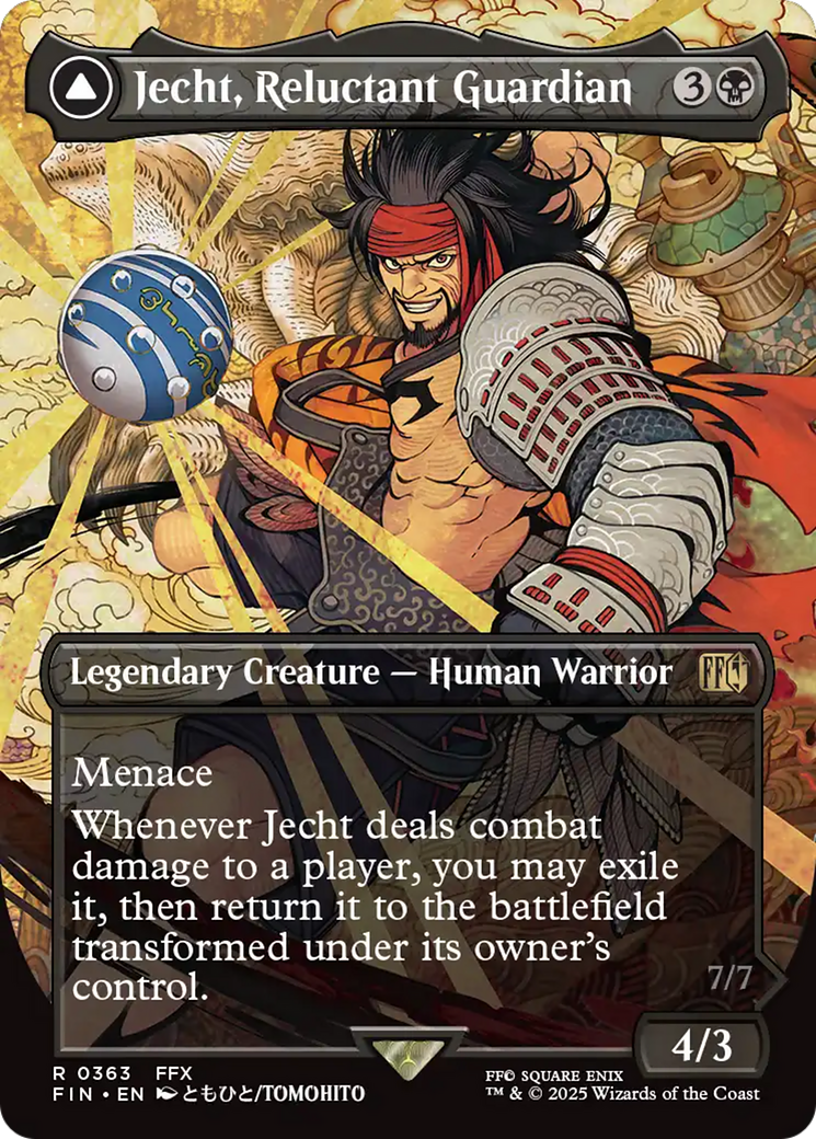 Jecht, Reluctant Guardian // Braska's Final Aeon (FIN-363) - FINAL FANTASY: (enchantment) (Borderless) Foil