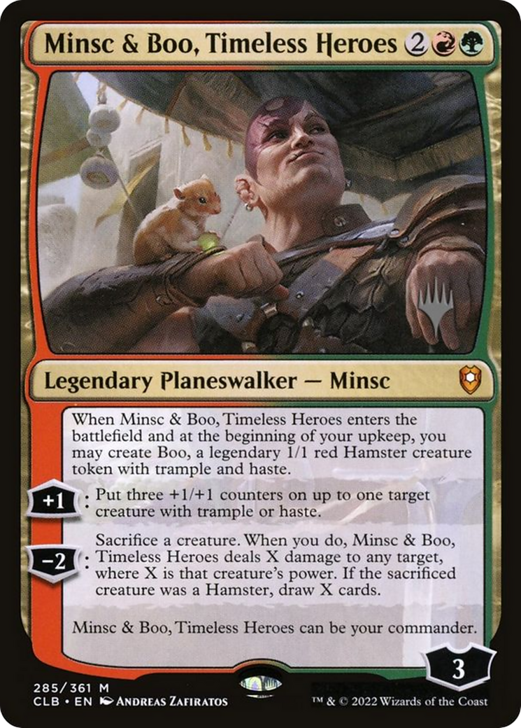 Minsc & Boo, Timeless Heroes (PPLCI-285P) - Battle for Baldur's Gate Promos Foil