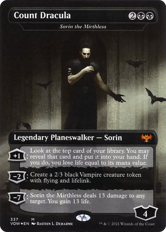 Sorin the Mirthless (VOW-337) - Innistrad: Crimson Vow / Count Dracula (Borderless)