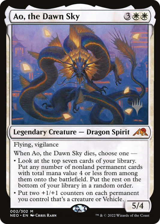 Ao, the Dawn Sky (PPNEO-002) - Kamigawa: Neon Dynasty Promos