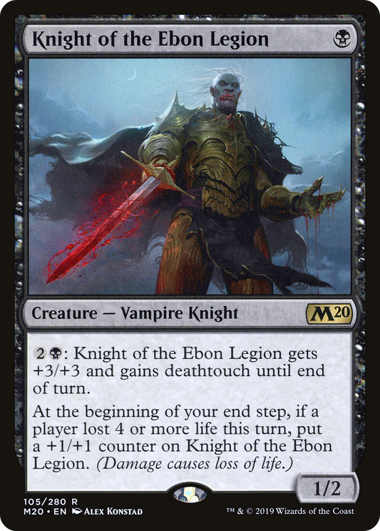 Knight of the Ebon Legion (M20-105) - Core Set 2020 Foil