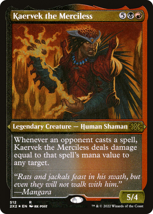 Kaervek the Merciless (2X2-512) - Double Masters 2022 Foil